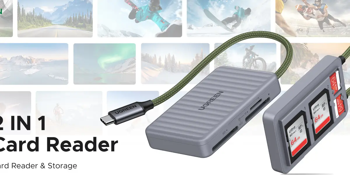 UGREEN CM868 USB C 3.0 SD OR TF Card Reader with 4 Card Storage Slots (55888).webp